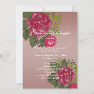 Jolie invitation d'anniversaire aquarelle de print