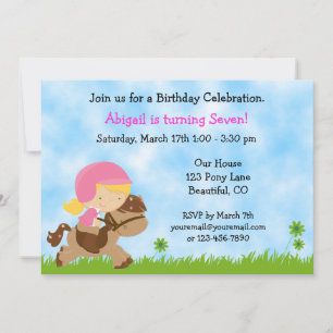 Jolie invitation d'anniversaire pour les filles