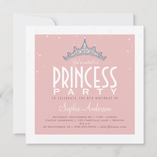 Jolie invitation de fête d'anniversaire de (Devant)