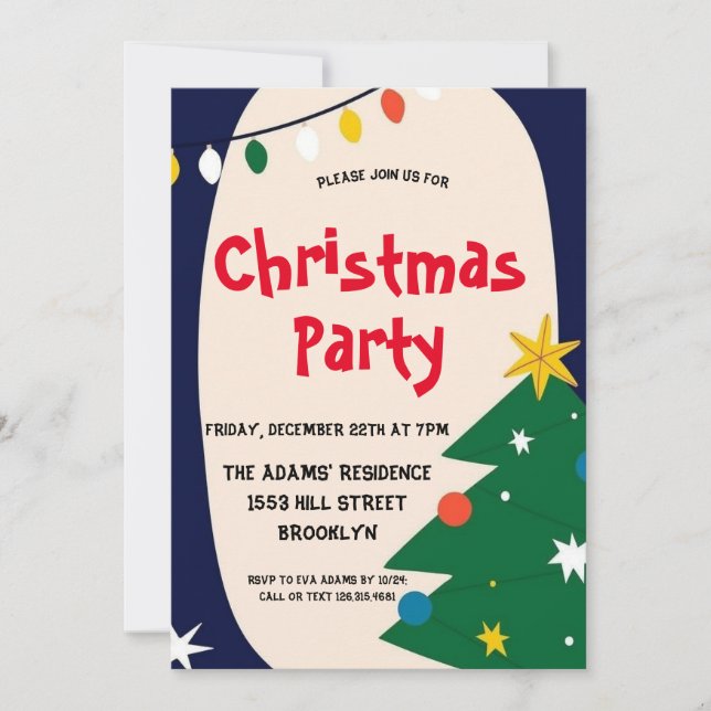Jolie invitation de Noël (Devant)