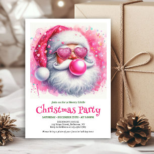 Jolie invitation de Noël à l'aquarelle représentan