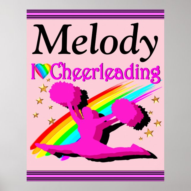 JOLIE J'AIME CHEERLEADING POSTER PERSONNALISÉ (Devant)