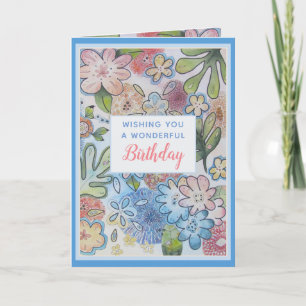 Jolie jolie Fleur Joyeuse Carte Anniversaire