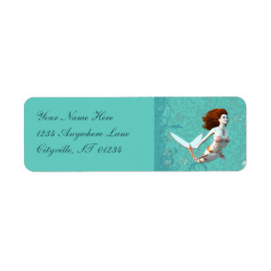 Jolie Koi Mermaid Nager Sous L'Eau
