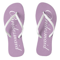Jolie lavande violet bridesmaid mariage tongs