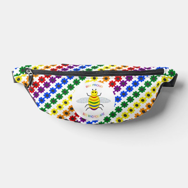 Jolie LGBT Fière Abeille arc-en-ciel et fleurs (Poser)