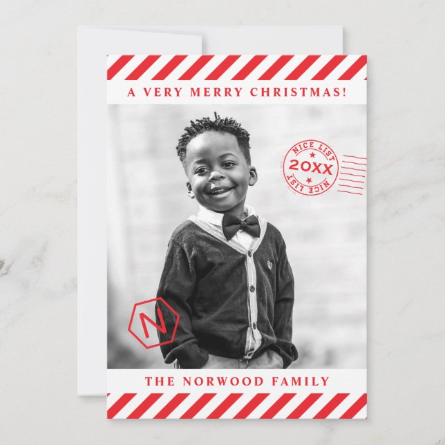 Jolie liste Invitation de Noël (Devant)