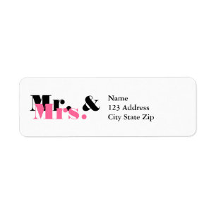 Jolie M. et Mme étiquettes de adresse pour les jeu