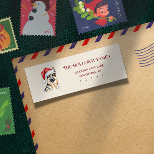 Jolie main de Noël tiré berger allemand retour