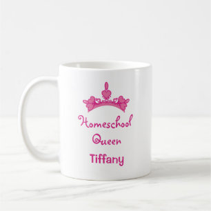 Jolie maison Queen rose et blanc café Mug