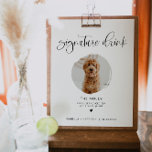 JOLIE Minimal Boho 1 Photo Pet Signature Drink Poster<br><div class="desc">This signature drink sign features one photo slot,  a cute boho handwritten font,  and a modern minimalist design. Easily change the font and background colour to match your event. This sign is perfect for adding either a photo of the bride and groom,  kiddos,  or your favourite family pet.</div>