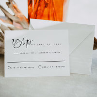 JOLIE Minimalist Bohemian Wedding RSVP Postcard