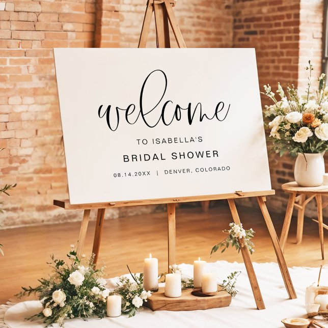 JOLIE Minimalist Boho Bridal Shower Welcome Sign (Creator Uploaded)