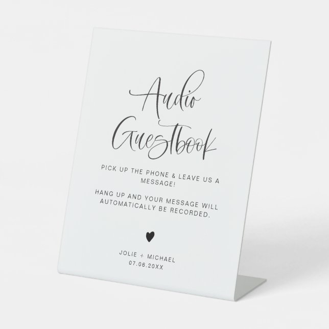 JOLIE Minimalist Boho Wedding Audio Guestbook Sign (Front)