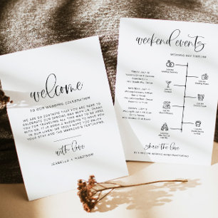 JOLIE Minimalist Boho Welcome Letter Timeline Card