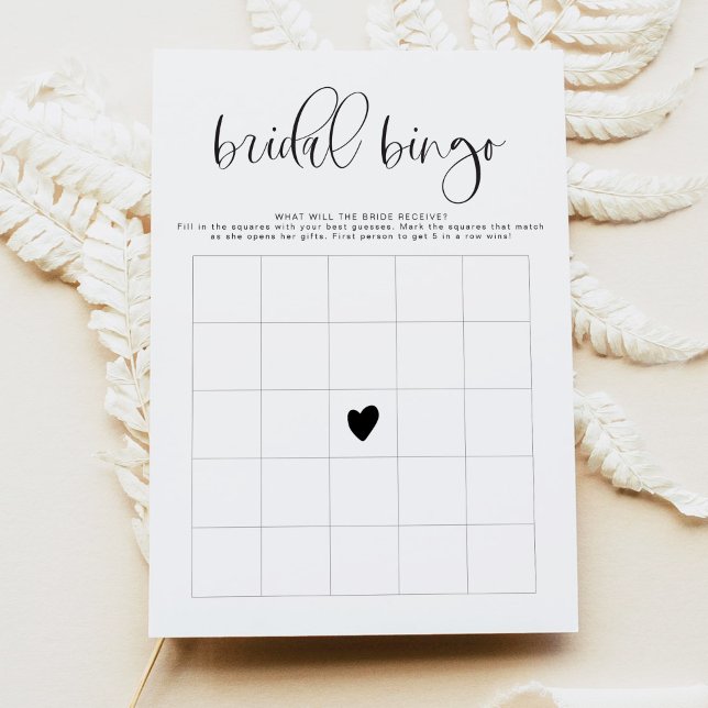 JOLIE Minimalist Bridal Shower Bingo Game Card (Creator Uploaded)