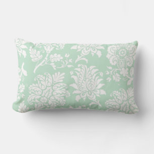 Jolie Mint Green Damask Coussin