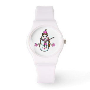 Jolie Montre Femme de Neige Équité Message – Enfan