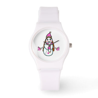 Jolie Montre Femme de Neige Équité Message – Enfan