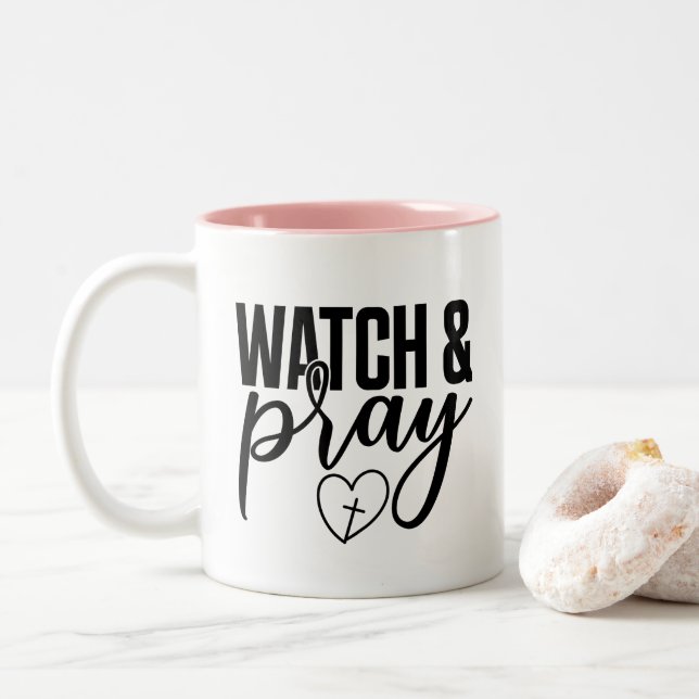 Jolie Montre Rose et Mug café Pray (Avec donut)