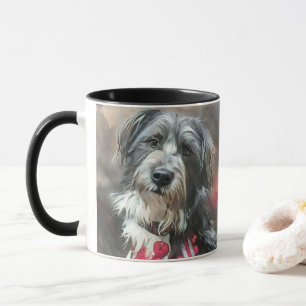 Jolie Mug de chien noir et blanc