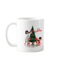Jolie Mug de Noël de la famille noire