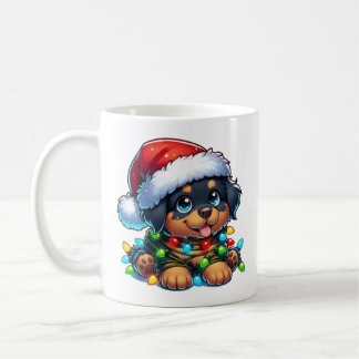 Jolie Mug Rottweiler de Noël