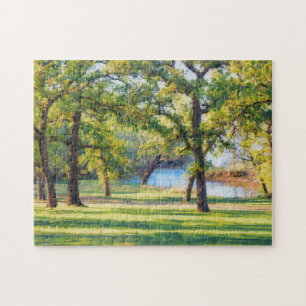 Jolie Nature Arbre Paisible Scène de Lac Puzzle Ar