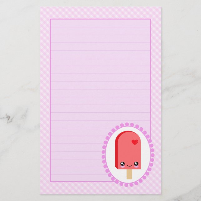 Jolie papeterie de Kawaii de fruit de cerise de (Devant)