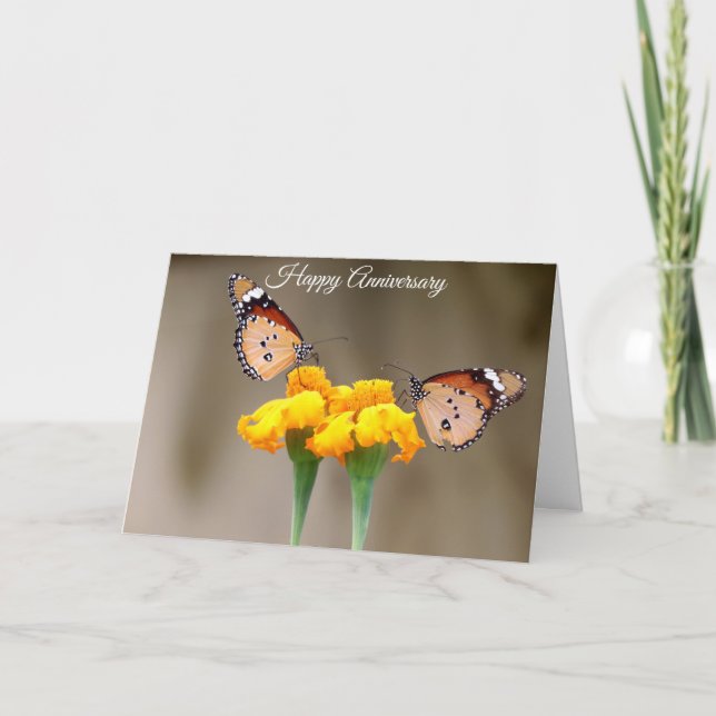 Jolie Papillons Carte de voeux Anniversaire (Devant)