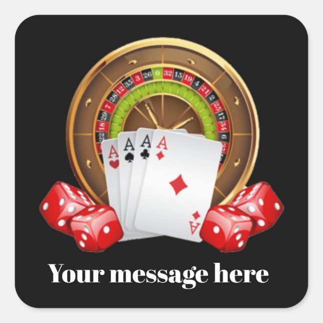 Jolie partie casino ajouter message autocollant (Devant)