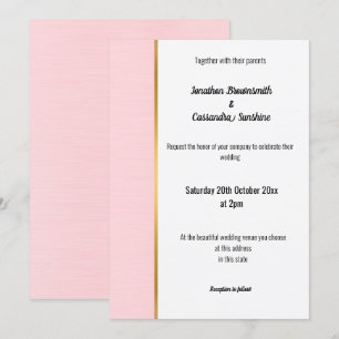 JOLIE PASTEL ROSE OR TRIM INVITATION