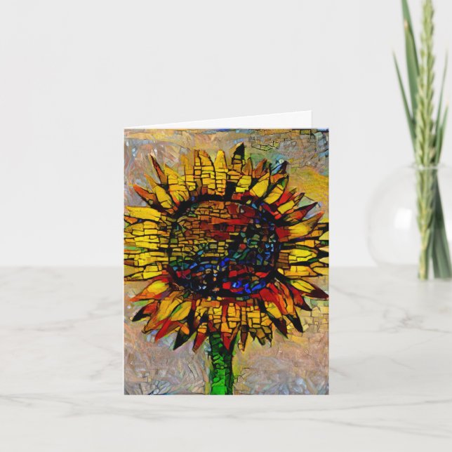 Jolie peinture Abstraite de tournesol (Devant)