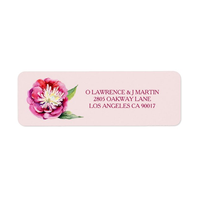 Jolie Peony Aquarelle Florale (Devant)