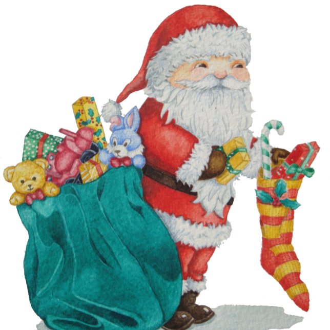 Jolie père Noël et jouets enveloppe verte de Noël (Créateur téléchargé)
