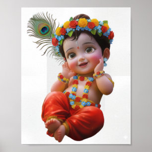 Jolie petite affiche d'art traditionnel indien de 