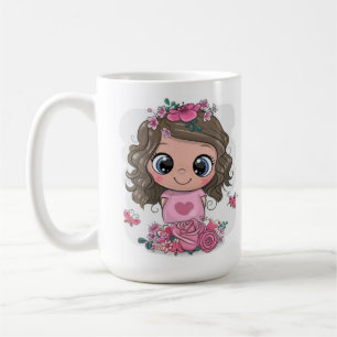 Jolie petite fille photoshop dessiner Mug