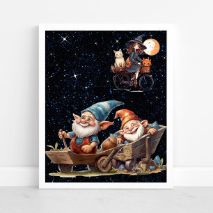 Jolie Petite Sorcière Et Bonne Poster Gnome