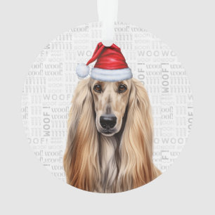 Jolie photo de vacances de Noël de chien Lévrier A