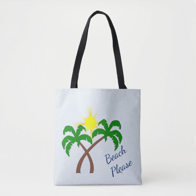 Jolie plage Palm Tree S'il vous plaît Sac fourre-t (Devant)