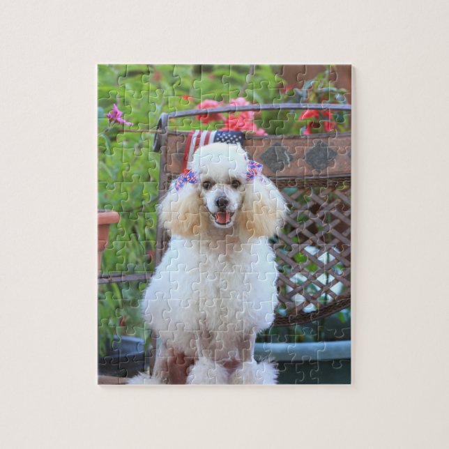 Jolie Poodle Chien Jigsaw puzzle (Vertical)
