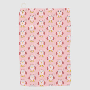 Jolie poupée rose fille Hibou serviette de golf