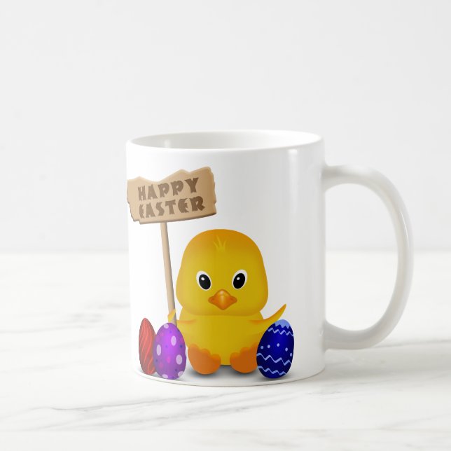 Jolie poussette de Pâques avec signe - Mug (Droite)