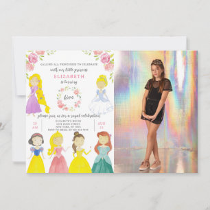 Jolie Princesses Invitation Anniversaire Avec Phot
