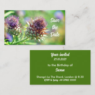 Jolie Purple Chardon Garden Invitation Fleur