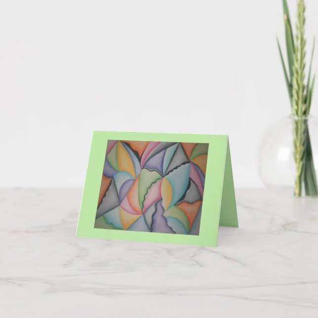Jolie pyramides pastel carte pour notes (Devant)