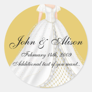 Jolie robe Mariage D1(b) Stickers de mariage