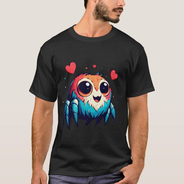 Jolie Saint Valentin Jumping Spider T-Shirt (Devant)