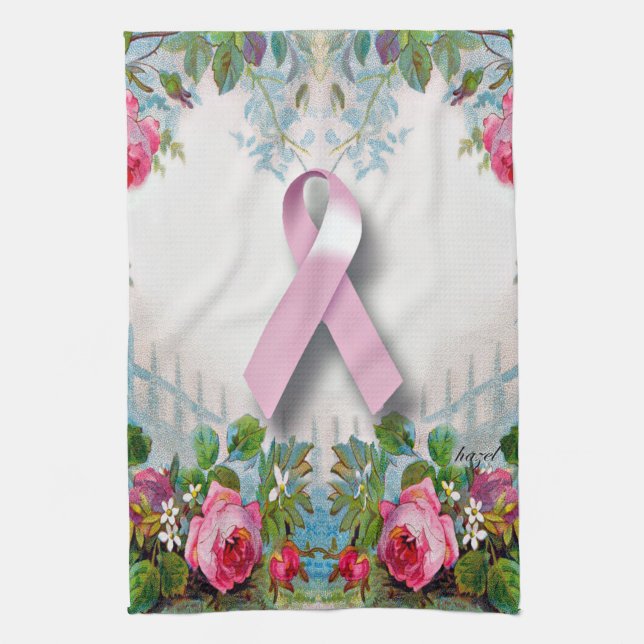 Jolie serviette de cuisine de survivant de cancer (Vertical)