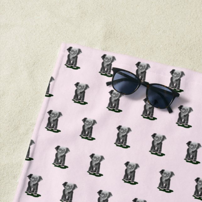 Jolie serviette de plage Elephant (En situation)